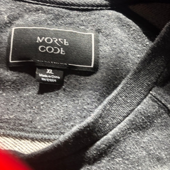🎇Morse Code Gray - Black Cotton Mix, "89" Sweater - Picture 6 of 8